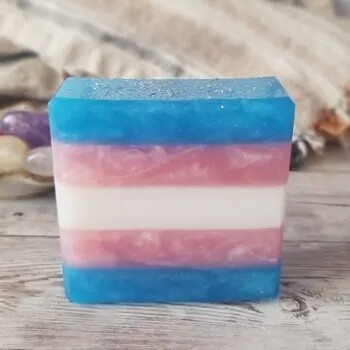 Trans Pride Artisan Soap - LGBTQ+ Pride Flag