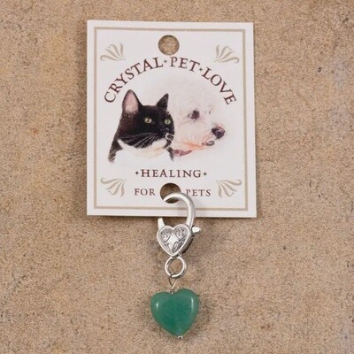 Healing Green Aventurine Heart Pet Pendant