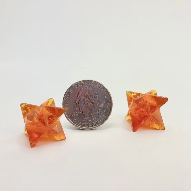 Merkaba 1in, Material: Amber (reconstituted)