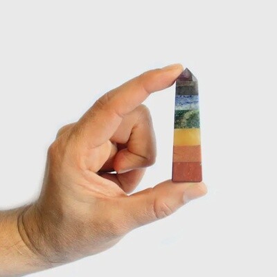 7 Chakra Bonded Rainbow Tower | Healing Stones for Balancing Energy Centers