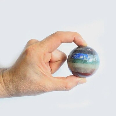 Bonded Chakra Sphere 40-50mm | Handcrafted Gemstone Healing Collection