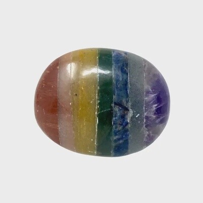7 Chakra Rainbow Palm Stone