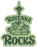 4 inch Green Die Cut Sticker | Ravenna Rocks Brand Collection