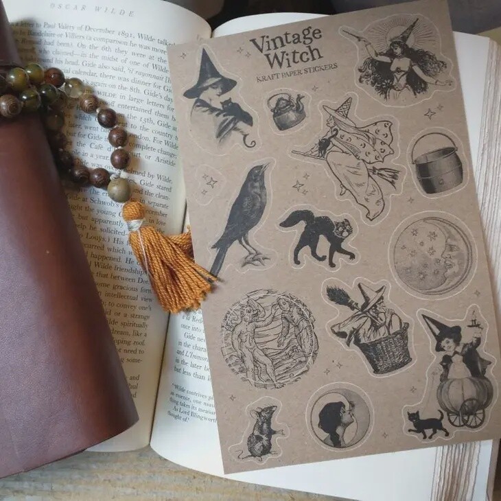 BPG Vintage Sticker Sheet, Style: Witchy