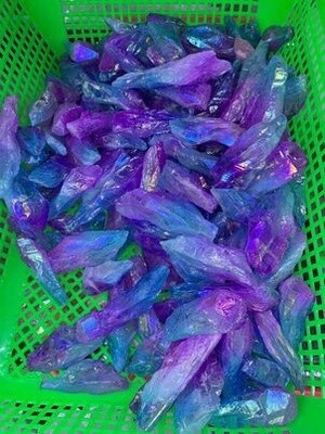 Rainbow Aura Quartz Rough Stone-Dyed