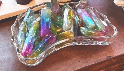 Rainbow Aura Quartz Points-Dyed