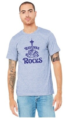 RR t-shirt Heather Blue Purple Logo