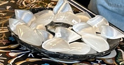 Selenite / Satin Spar Carved heart