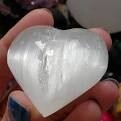 Selenite / Satin Spar Carved heart