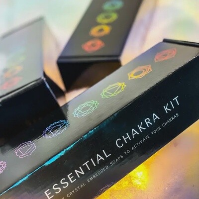 Essential Chakra Set - 7 mini Crystal Bar Soaps Set