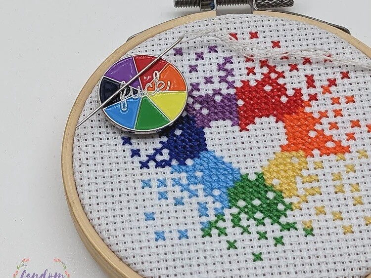 Fuck Enamel Needleminder | Colorful and Snarky Design, Colour: Bright