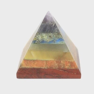 Bonded Chakra Pyramid 30-35mm | Handcrafted Gemstone Healing Collection