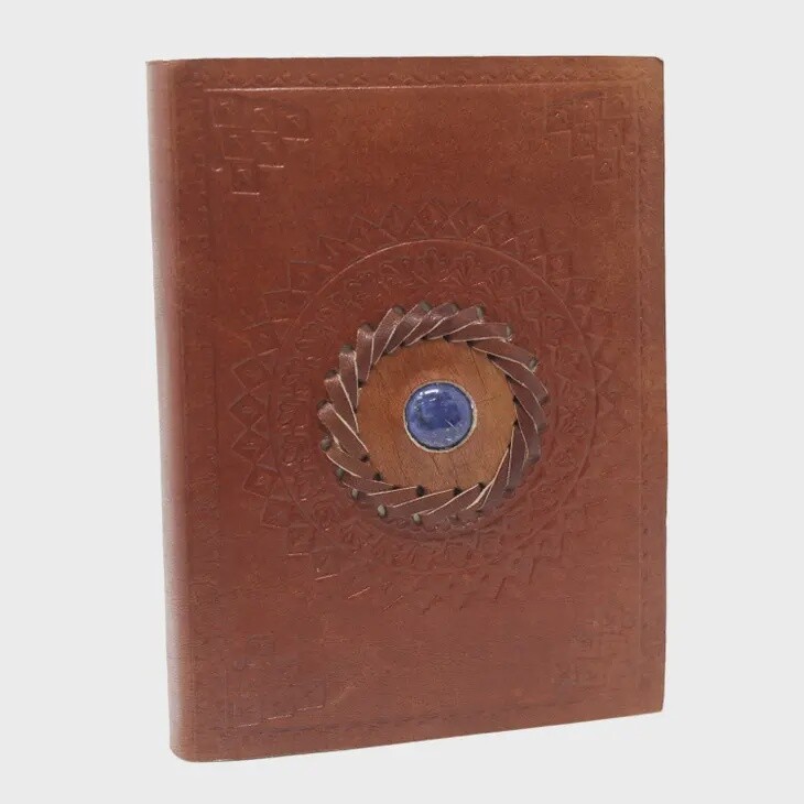Leather Lapis Notebook (7x5in) | Vintage Style, Eco-Friendly Paper