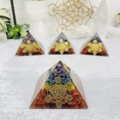 Orgone Chakra Pyramid Metatron Medallion
