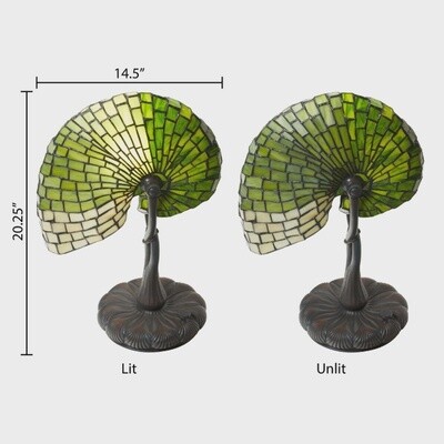 Nautilus Tiffany-Style Stained Glass Table Lamp