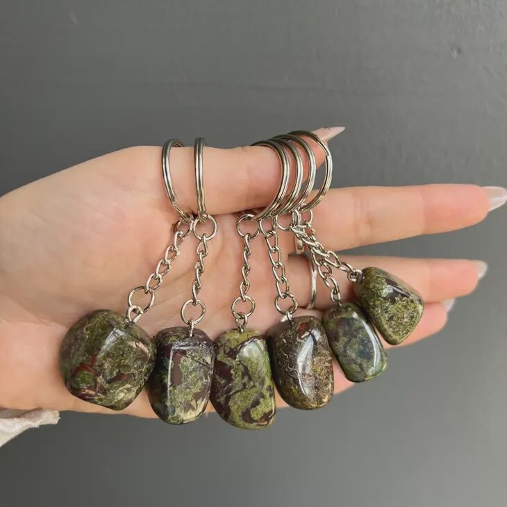 Dragons Blood Jasper Crystal Keychain