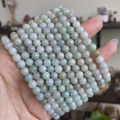 6mm Burma Jade Bead Stretch Bracelet