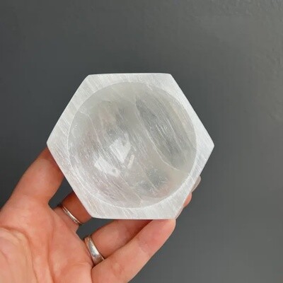 Selenite Hexagon Crystal Bowl