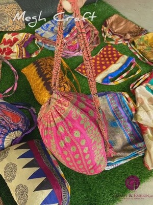 Upcycle Silk Sari Bag-Large