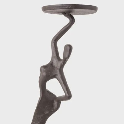 Feminine Figure Cast Iron Candle Holder