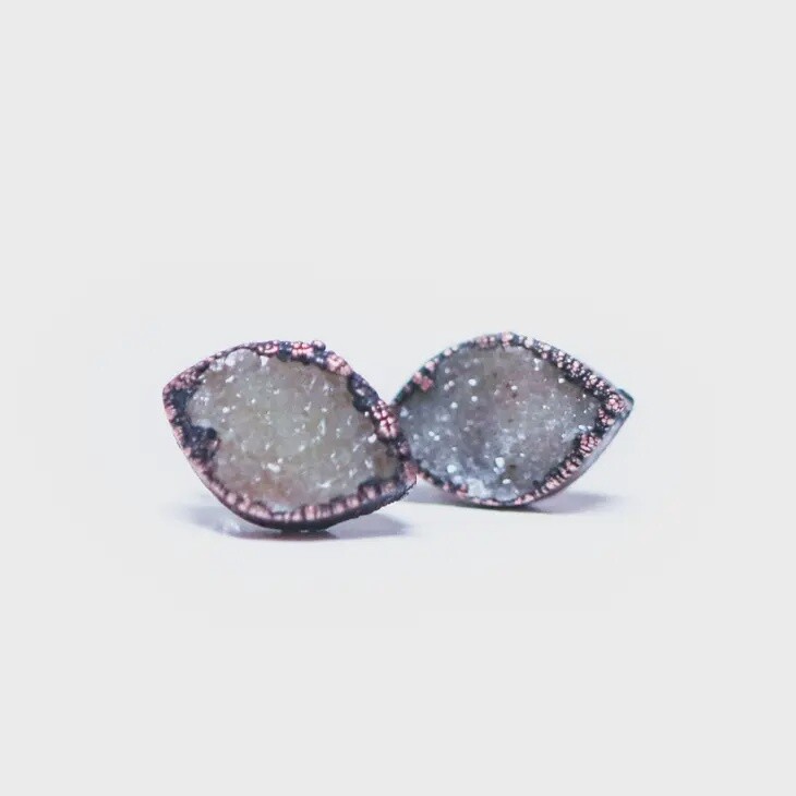 Druzy Marquis Studs