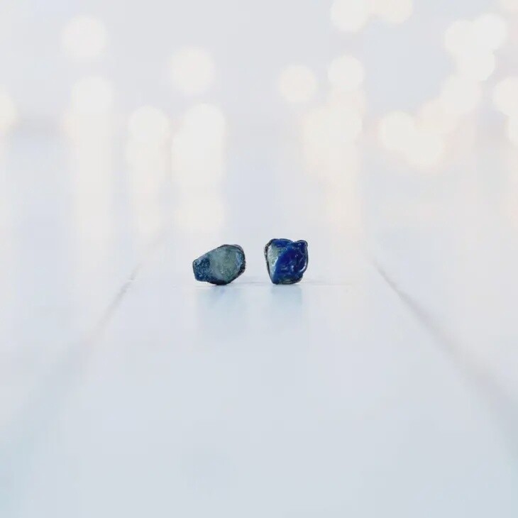 Blue Sapphire Stud Earrings