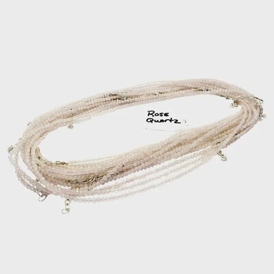 Rose Quartz Chain Necklace For Pendants