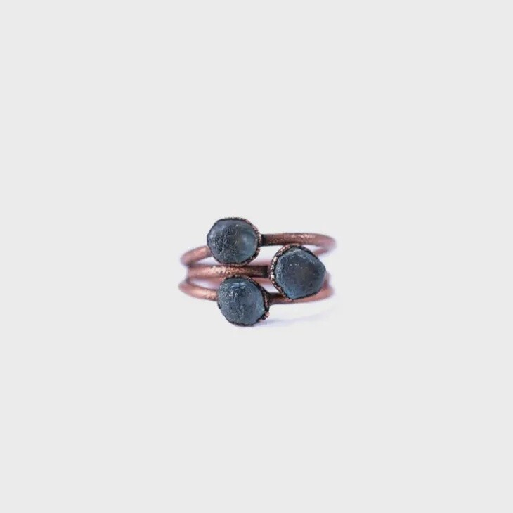 Raw Blue Sapphire Ring
