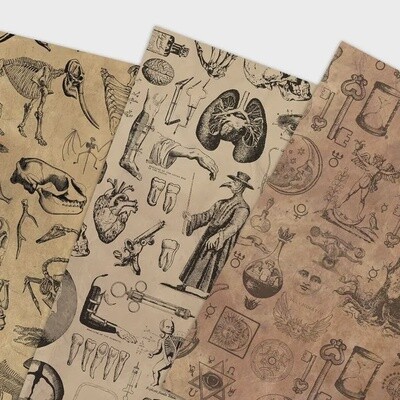 Vintage Wrapping Paper - Flat Pack Gift Wrap Sheets