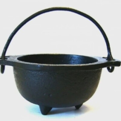 Cast Iron Cauldron w/handle (5&quot; Diameter )