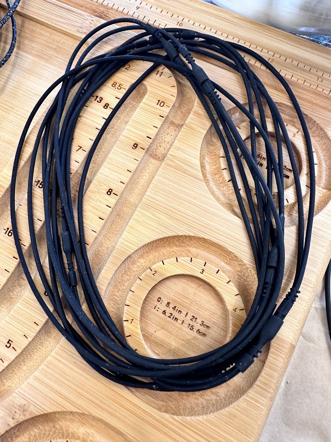 Black Silicone Cord Chain Necklace