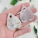 Gemstone Planchette Carving, Material: Pink Amethyst