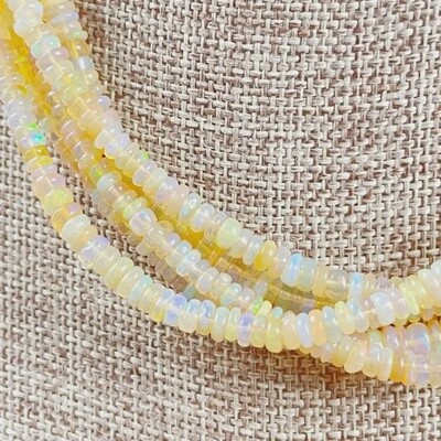 Igni// Yellow Fire Opal Heishi Beaded Necklace