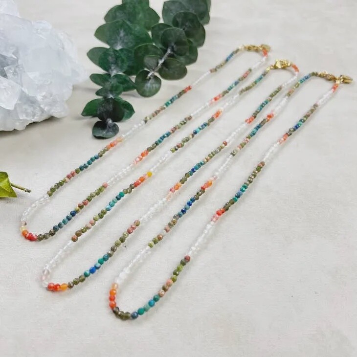 Etus// Pioneer Gemstone Beaded Necklace