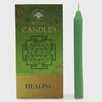 Green Tree Ritual Candles Set
