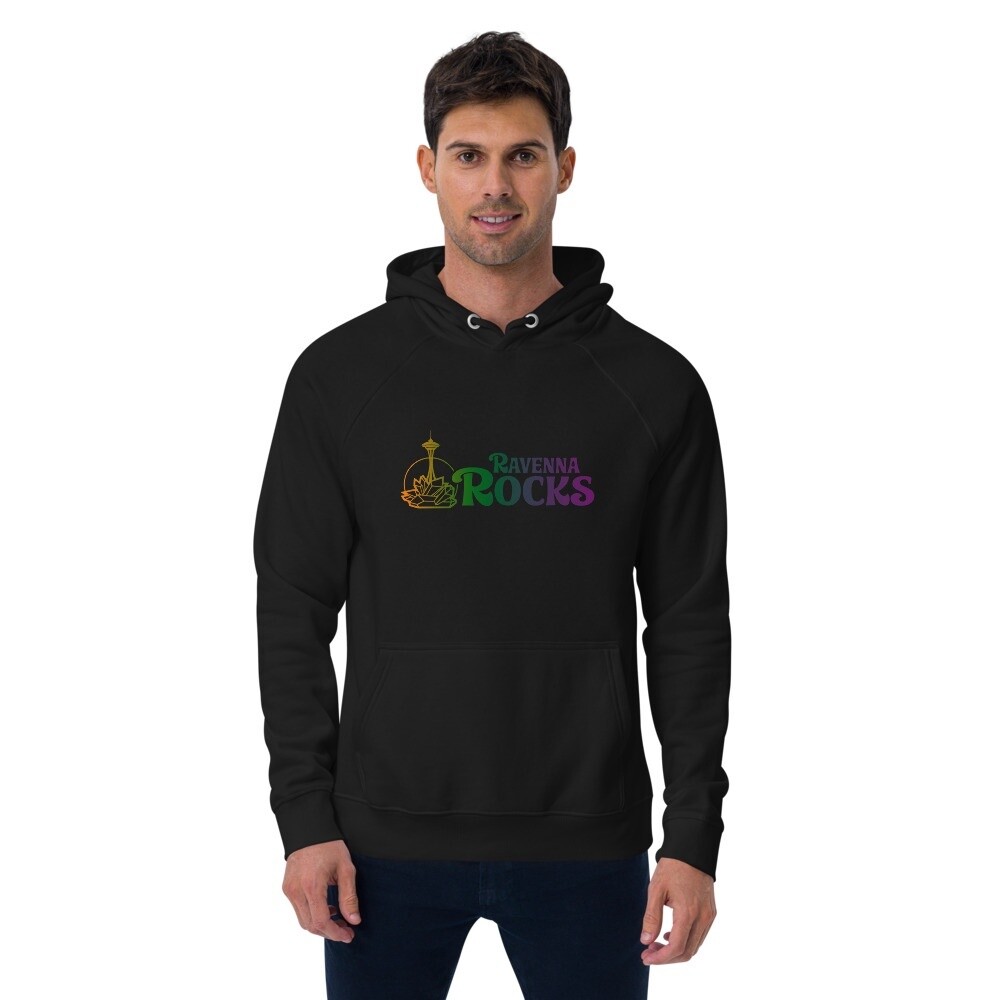 RR Logo Eco Unisex Raglan Hoodie | Ravenna Rocks