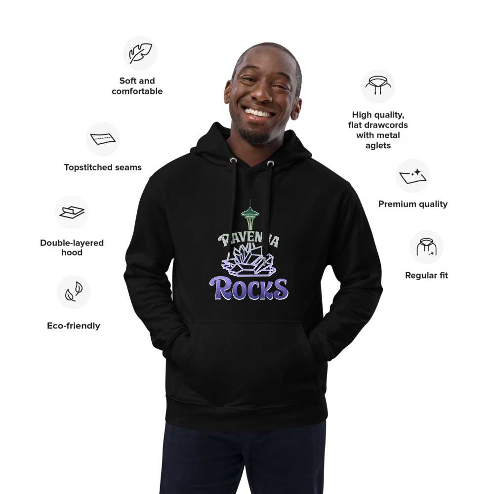 RR Logo Printed Eco Hoodie | Ravenna Rocks