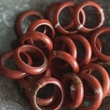 Crystal Band Ring | Red Jasper