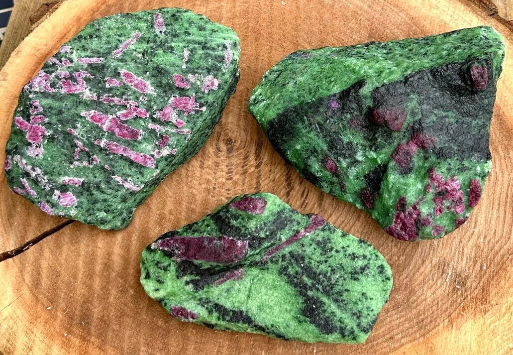 Raw Ruby Zoisite Crystal (by lb)