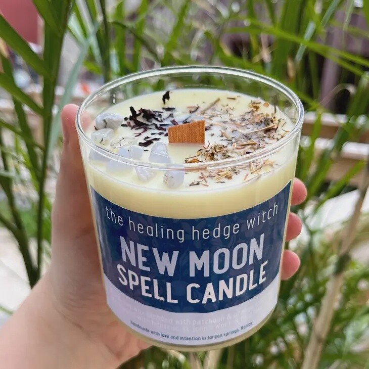 New Moon Spell Candle