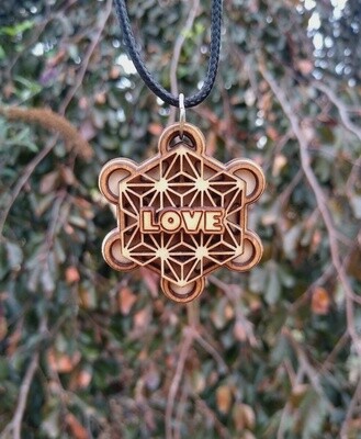 Sacred Geometry 1.75in 4L Laser Cut Pendant Necklace