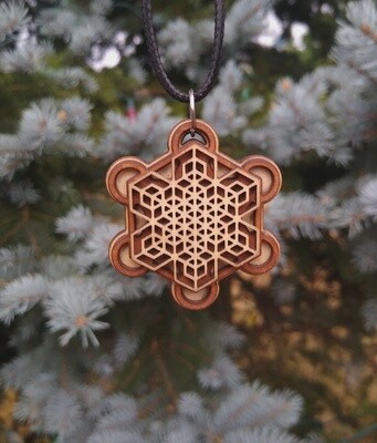 Sacred Geometry 1.75in 3L Laser Cut Pendant Necklace
