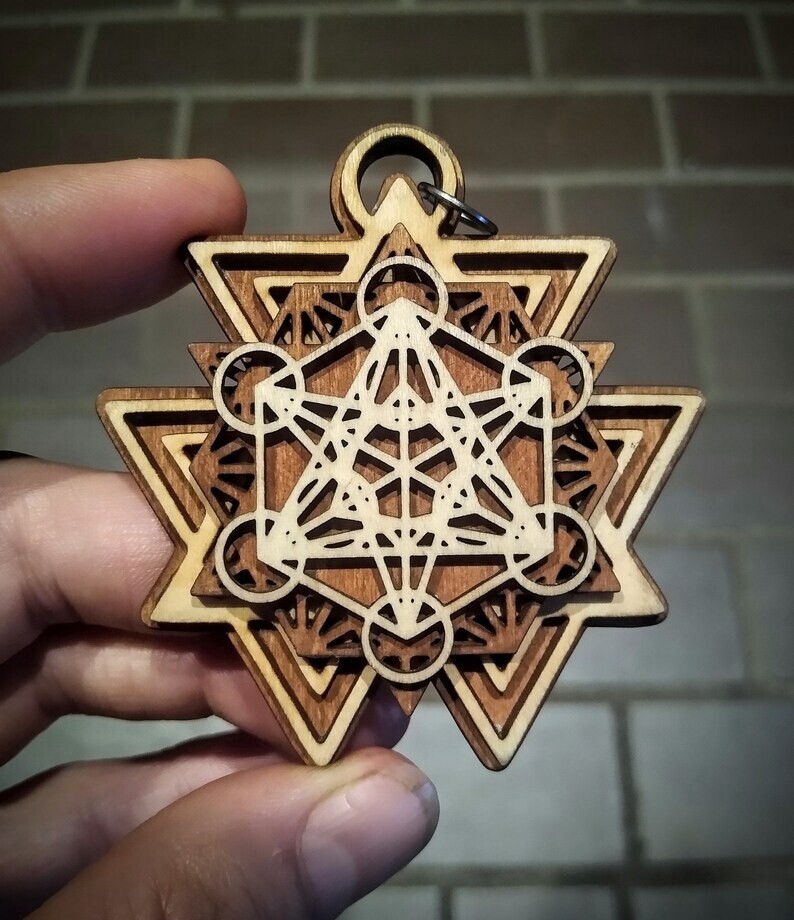Third Eye 2.6in 4L Laser Cut Pendant Necklace