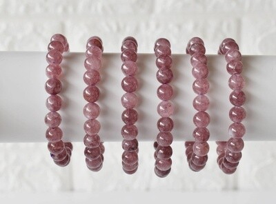 4mm Pink Tourmaline Bead Stretch Bracelet