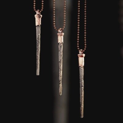 Coffin Nail Necklace - Antique Copper
