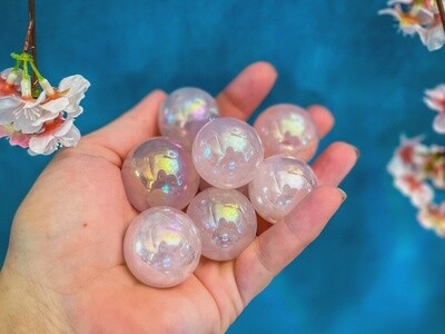 AURA Rose quartz Mini Crystal Sphere | 5-9 grams