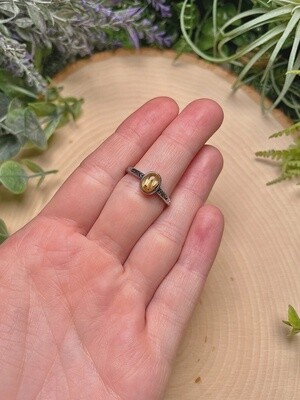 Golden Rutilated Quartz Adjustable Ring
