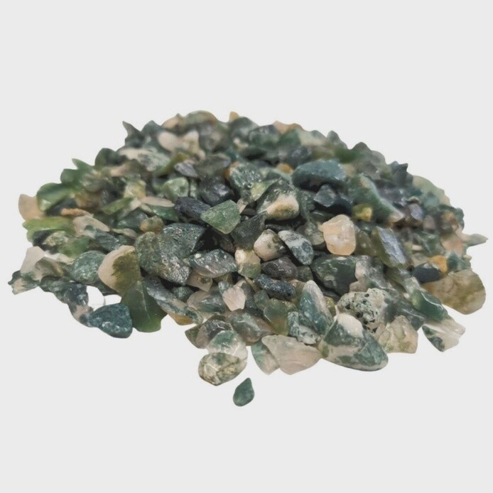 Moss Agate Mini Tumble Chips (by g)