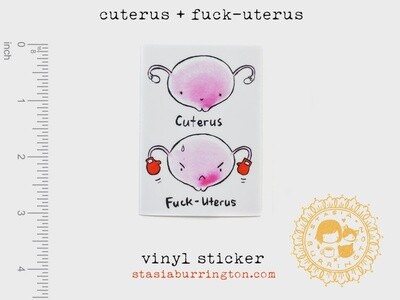 Cuterus - Fuck-Uterus - feminist uterus art Sticker