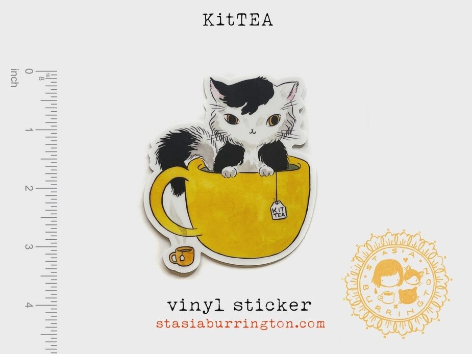 KitTEA Tea Cat Sticker